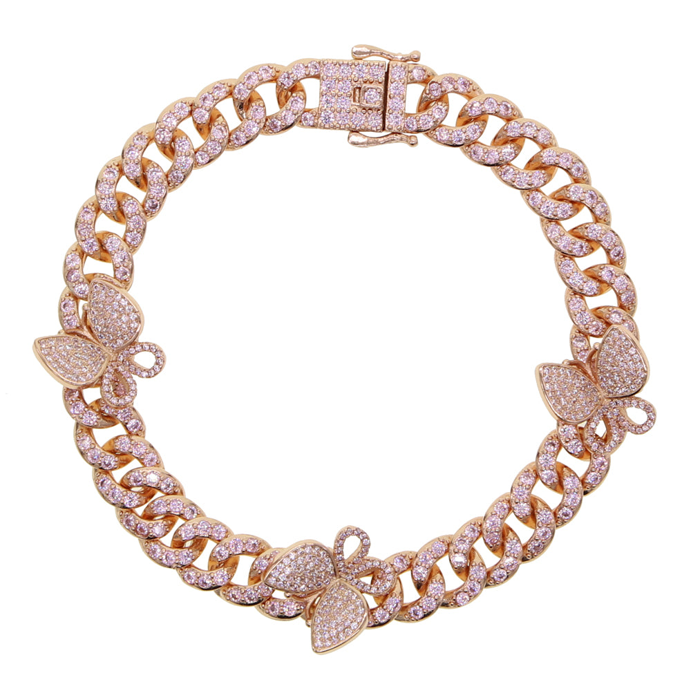 kylie jenner butterfly travis scott cuban links chain anklet bracelet diamond rich girls shopgld