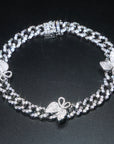 kylie jenner butterfly travis scott cuban links chain anklet bracelet diamond rich girls shopgld