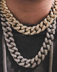 fully iced bandana cuban links diamond necklace chain blueface rapper custom jewelers Avianne