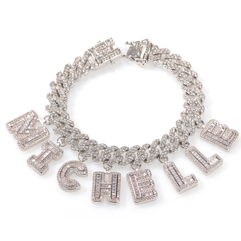 Custom Letter Charm Bracelet