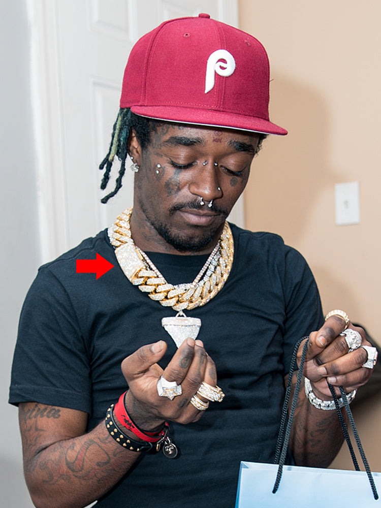 20MM Miami cuban link chain as seen on LIL UZI VERT special clasp gold vvs diamond