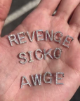 choker lil uzi vert Custom Alphabet A-Z Initial Letter Name Charm Jewelry pendant chain necklace