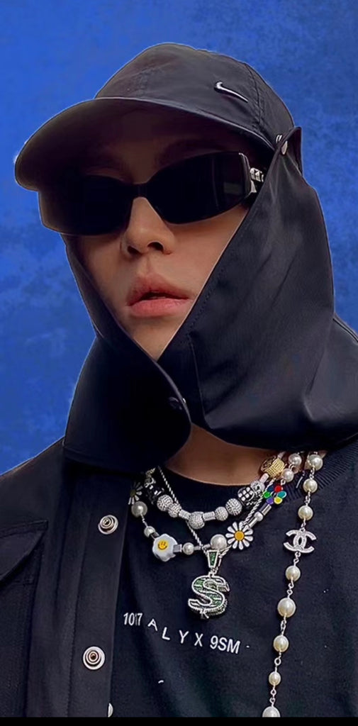 asap rocky jewelry pearl necklace daisy flower chain choker playboi carti vlone