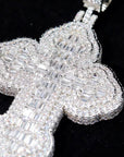 Vintage Baguette cross deluxe tyga diamond necklace pendant chain hip hop jewelry rappers high end custom jewelers hollywood celebrities migo travis scott gld