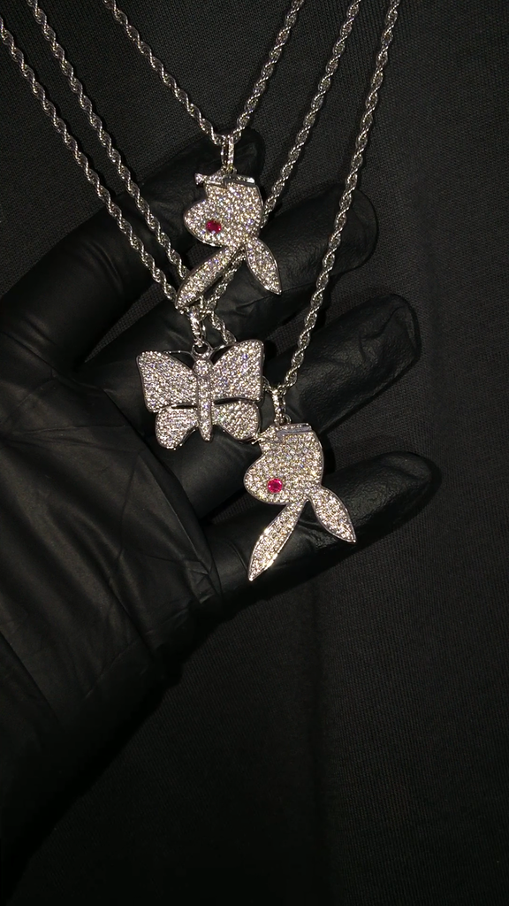 playboi carti playboy bunny upside down pendant necklace chain as seen on blac chyna dating snapchat