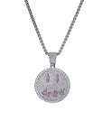 Drew Smiley face as seen on Justin bieber pendant necklace chain vvs ifandco diamond free
