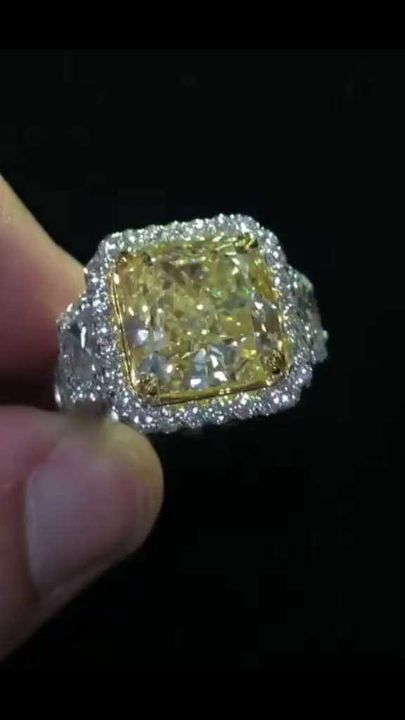 cactus jack ring gemstone canary 15-carat diamond travis scott drops astroworld