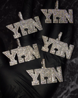 Migo yung rich nation logo pendant necklace chain vvs diamond offset quavo takeoff ifandco custom jewelry