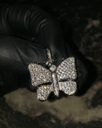 playboi carti butterfly pendant necklace chain vvs diamond ifandco uzi