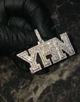 Migo yung rich nation logo pendant necklace chain vvs diamond offset quavo takeoff ifandco custom jewelry