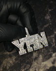Migo yung rich nation logo pendant necklace chain vvs diamond offset quavo takeoff ifandco custom jewelry