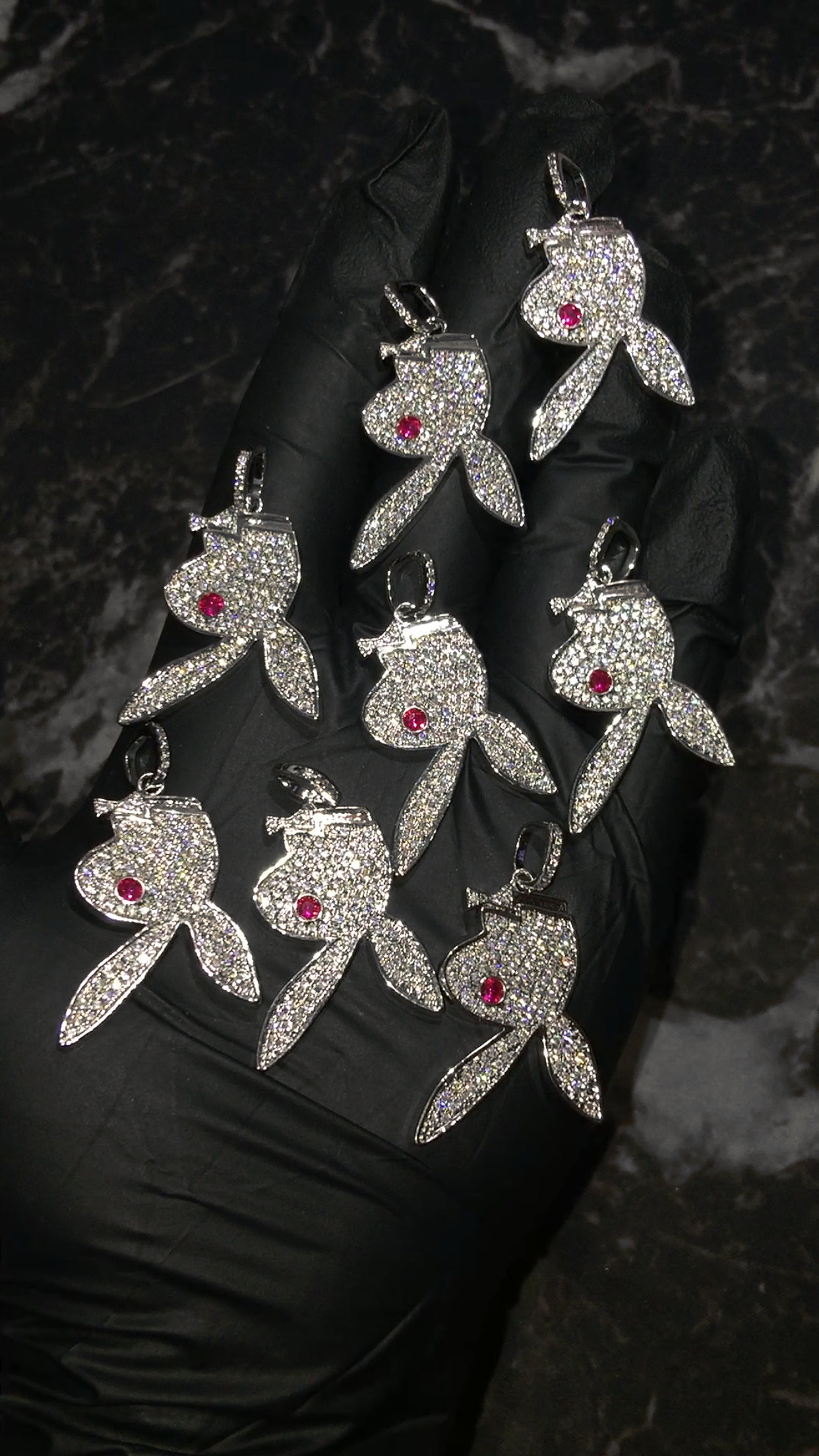playboi carti playboy bunny upside down pendant necklace chain as seen on blac chyna dating snapchat