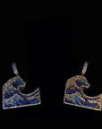 emoji wavey iphone facebook wave pendant necklace chain ifandco custom vvs diamond