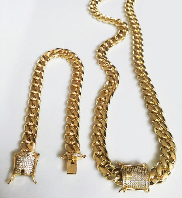 custom cuban link chain iced out clasp