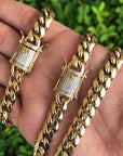 custom cuban link chain iced out clasp
