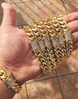 custom cuban link chain iced out clasp