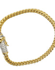 Franco chain bracelet with fully iced custom clasp