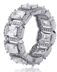 halo rectangle eternity engagement ring kylie jenner travis gifted diamond ring