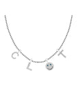 eyefunny custom letter diamond alphabet necklace chain 