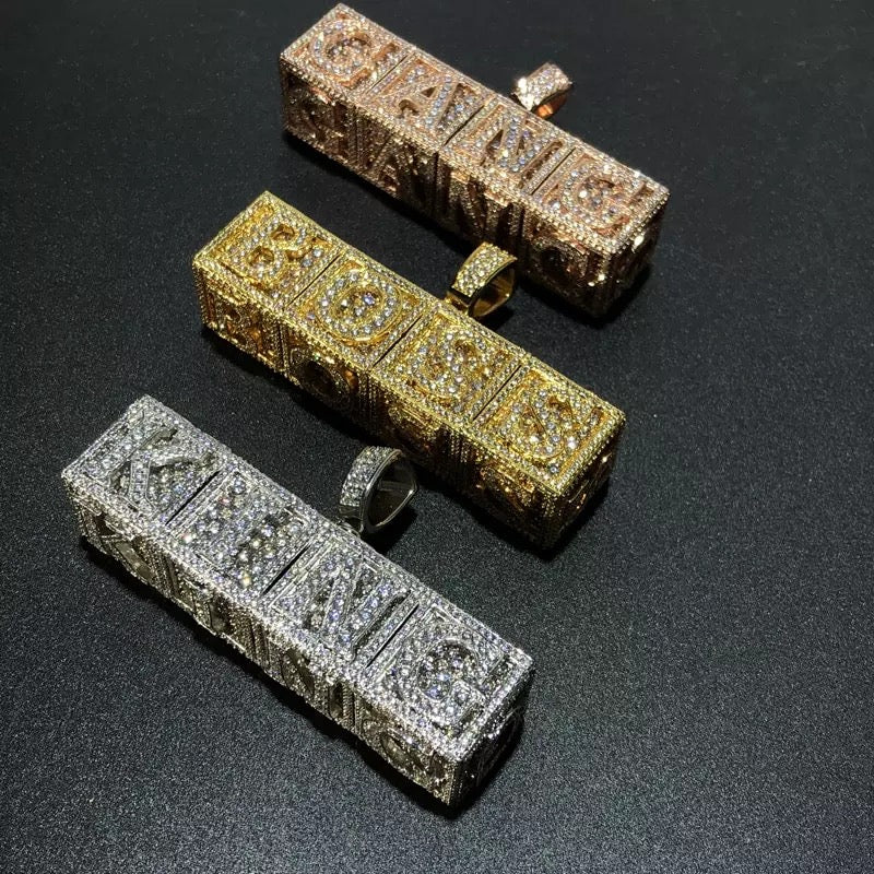 affordable hip hop custom jeweler iced out baby block letter pendant necklace chain shopgld