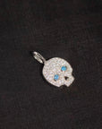 Fully iced skull pendant necklace chain diamond ifandco nano eyefunny