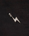 Fully iced thunderbolt pendant necklace chain diamond ifandco nano eyefunny