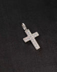 Fully iced cross pendant necklace chain diamond ifandco nano eyefunny