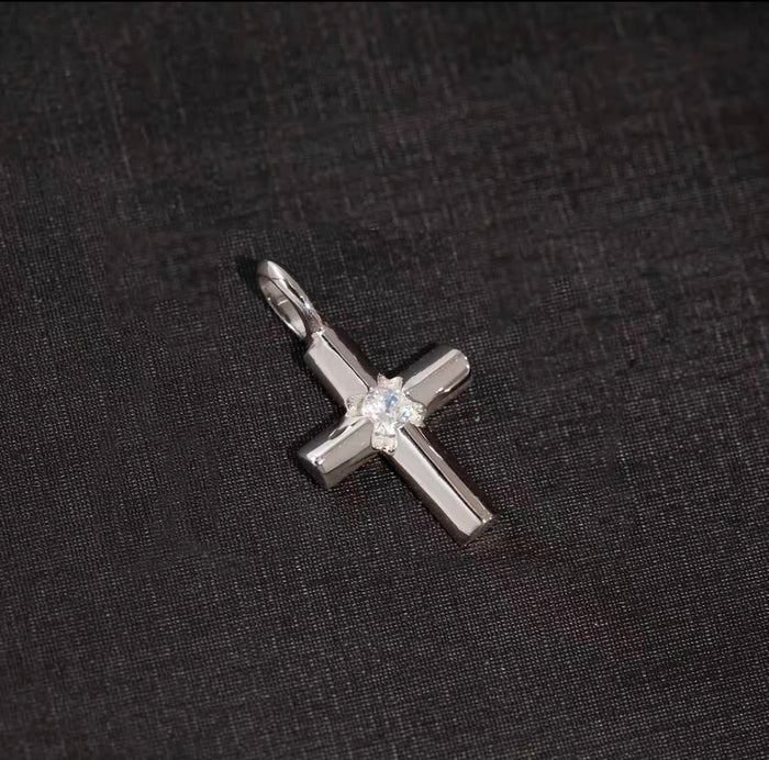 knot cross pendant necklace chain diamond ifandco nano eyefunny