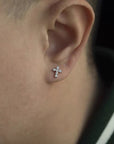 Pico 18k cross stud earring