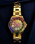 Hublot introduces Classic Fusion Takashi Murakami All Black limited edition watch featuring the artist's signature smiling flower.