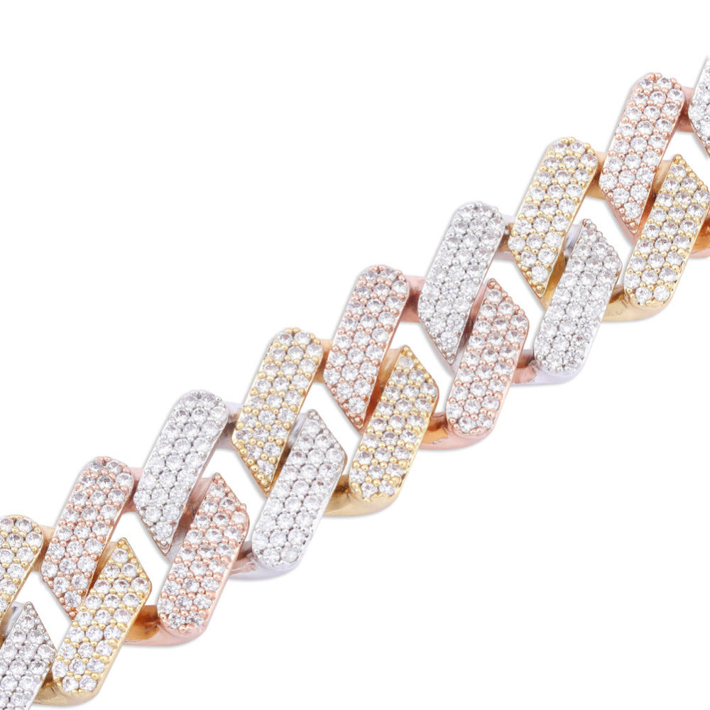 20mm curb cuban link three row highest quality gold diamond vvs ifandco icebox on lil uzi vert playvboi carti