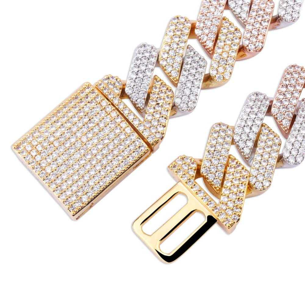 20mm curb cuban link three row highest quality gold diamond vvs ifandco icebox on lil uzi vert playvboi carti
