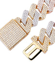 20mm curb cuban link three row highest quality gold diamond vvs ifandco icebox on lil uzi vert playvboi carti