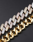 20mm curb cuban link three row highest quality gold diamond vvs ifandco icebox on lil uzi vert playvboi carti