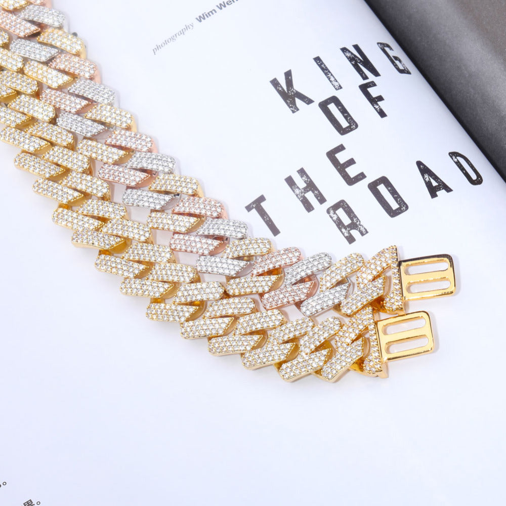 20mm curb cuban link three row highest quality gold diamond vvs ifandco icebox on lil uzi vert playvboi carti