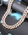 20mm curb cuban link three row highest quality gold diamond vvs ifandco icebox on lil uzi vert playvboi carti
