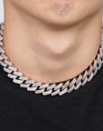 20mm curb cuban link three row highest quality gold diamond vvs ifandco icebox on lil uzi vert playvboi carti