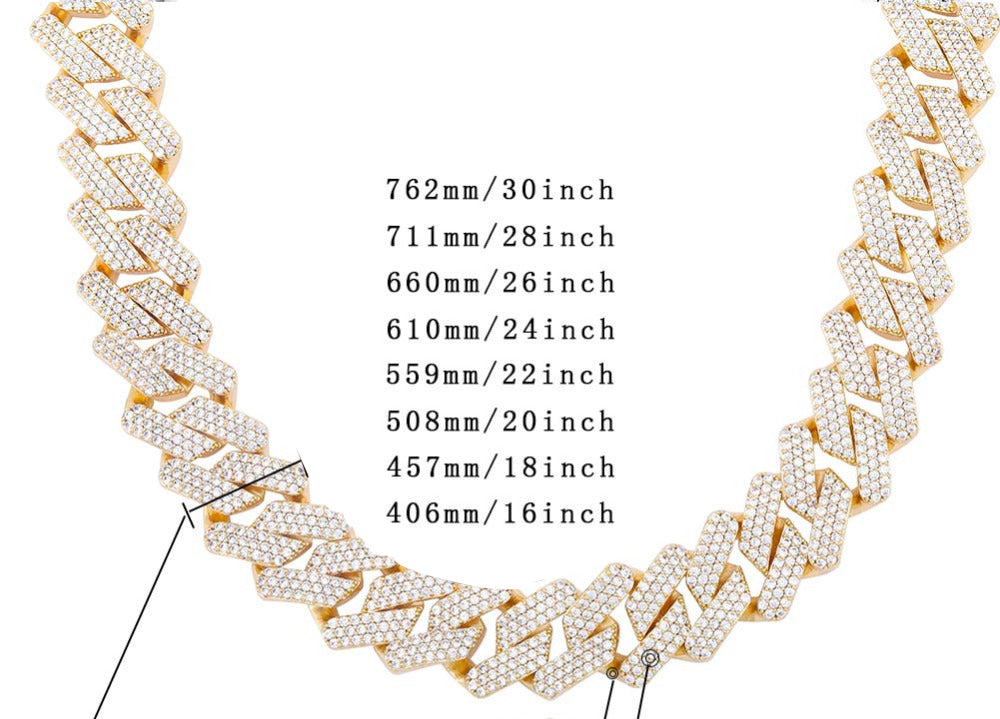20mm curb cuban link three row highest quality gold diamond vvs ifandco icebox on lil uzi vert playvboi carti