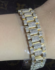 Rolex Presidential bracelet 9ct Gold Rolex Style Iced Out Presidential Bracelet diamond