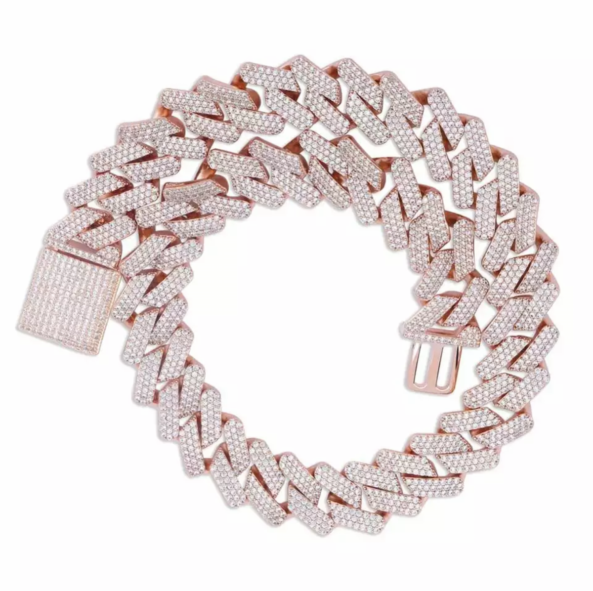 20mm curb cuban link three row highest quality gold diamond vvs ifandco icebox on lil uzi vert playvboi carti