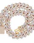 20mm curb cuban link three row highest quality gold diamond vvs ifandco icebox on lil uzi vert playvboi carti