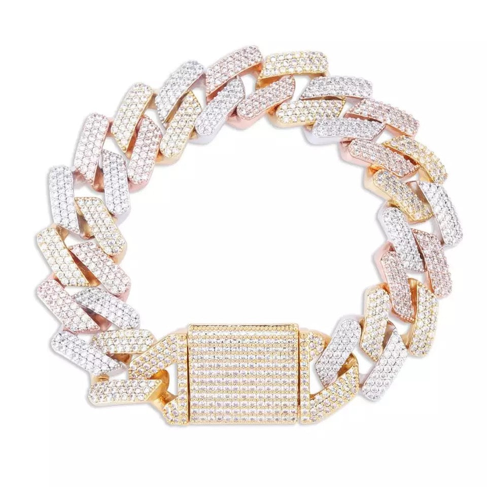 20mm curb cuban link three row highest quality gold diamond vvs ifandco icebox on lil uzi vert playvboi carti