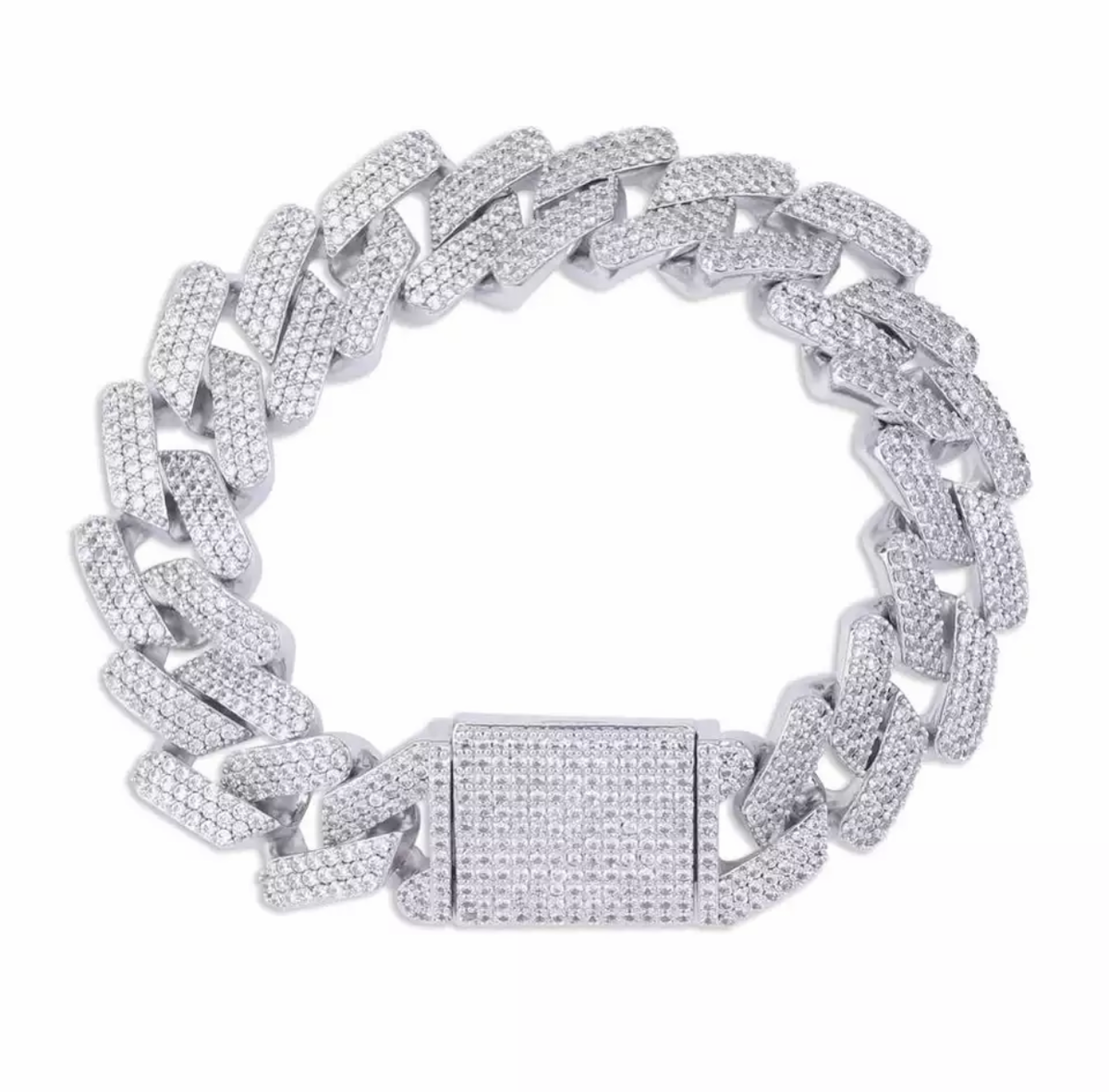 20mm curb cuban link three row highest quality gold diamond vvs ifandco icebox on lil uzi vert playvboi carti
