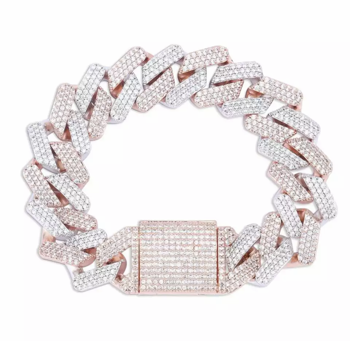 20mm curb cuban link three row highest quality gold diamond vvs ifandco icebox on lil uzi vert playvboi carti