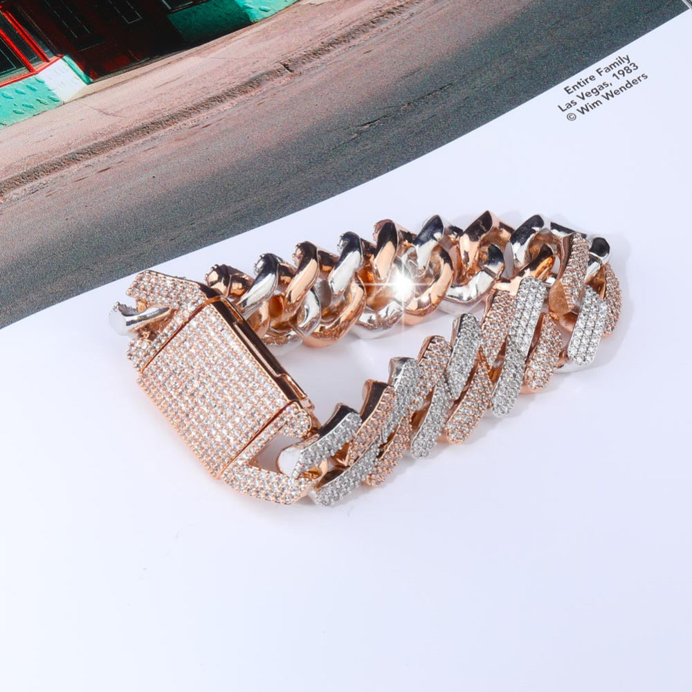 20mm curb cuban link three row highest quality gold diamond vvs ifandco icebox on lil uzi vert playvboi carti