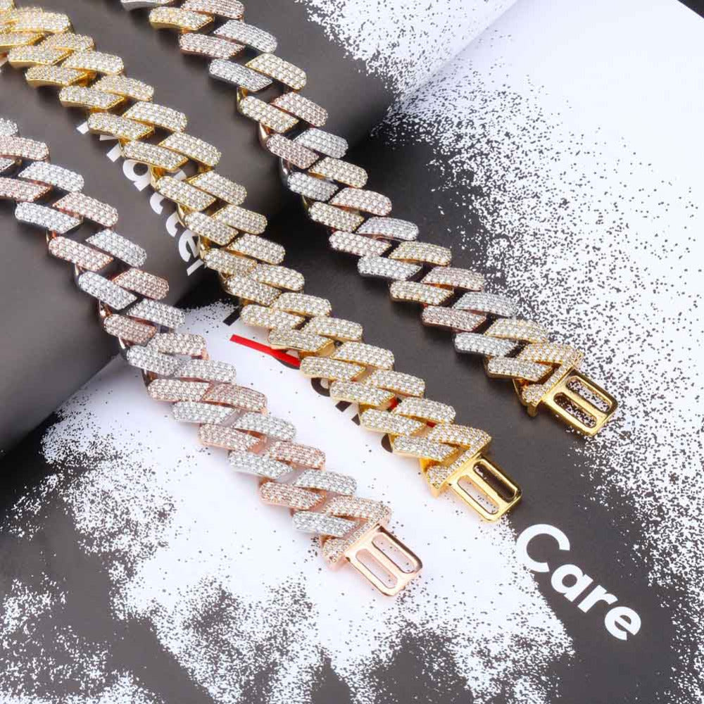20mm curb cuban link three row highest quality gold diamond vvs ifandco icebox on lil uzi vert playvboi carti