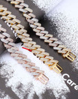 20mm curb cuban link three row highest quality gold diamond vvs ifandco icebox on lil uzi vert playvboi carti