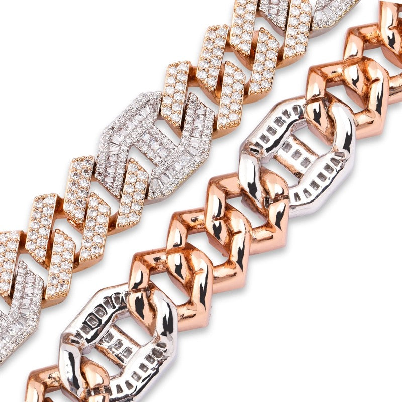 chaine d'ancre hermes curb cuban link combo necklace chain diamond gold vvs ifandco shopgld travis scott migos