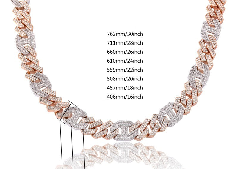 chaine d'ancre hermes curb cuban link combo necklace chain diamond gold vvs ifandco shopgld travis scott migos