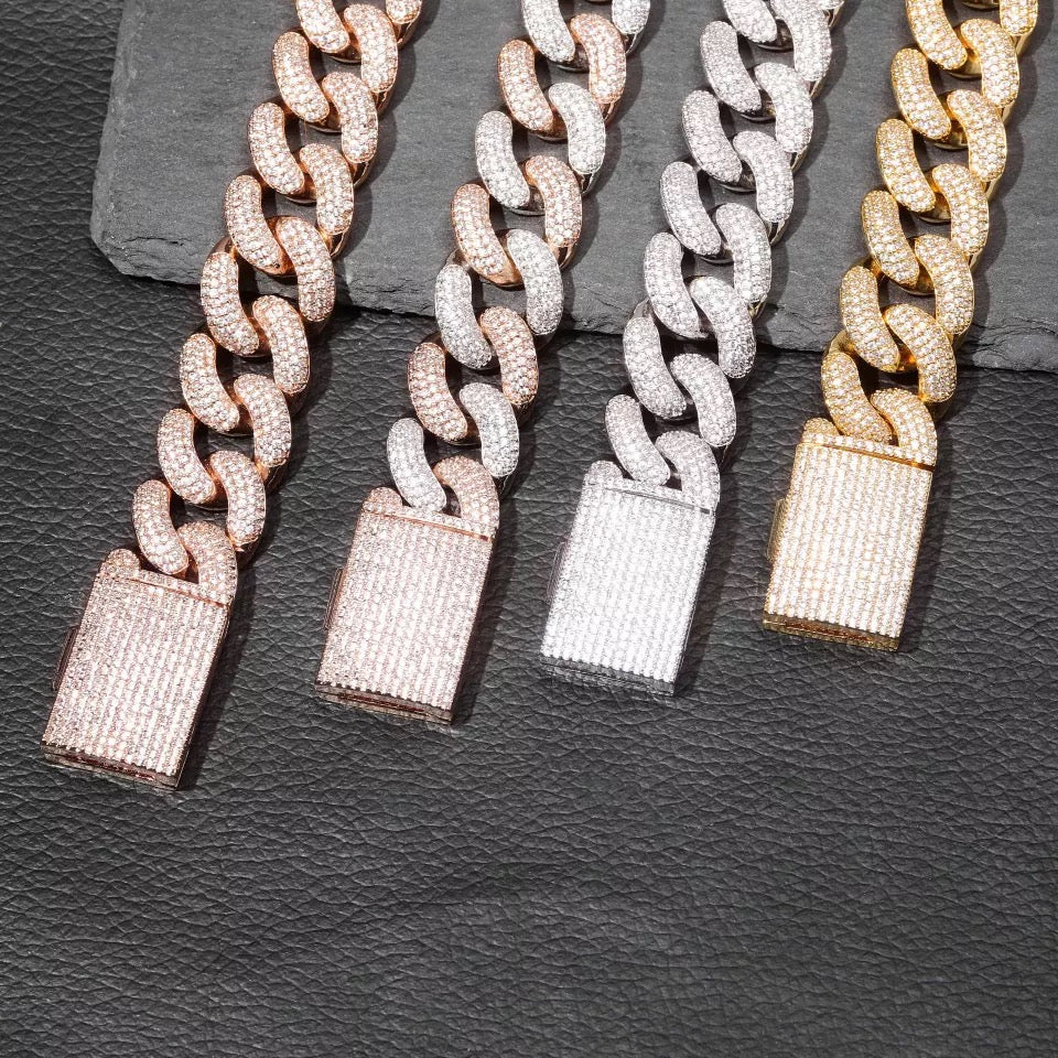 chaine d'ancre hermes curb cuban link combo necklace chain diamond gold vvs ifandco shopgld travis scott migos